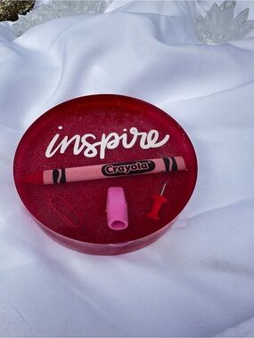 Red Inspire Resin Coaster